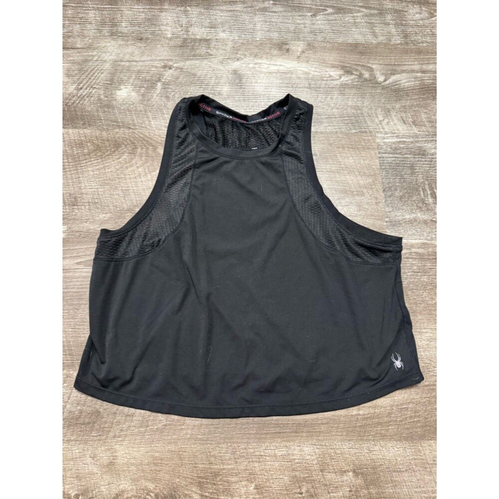 Spyder Active Black Workout Tank Top Size Large